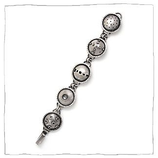 Constellation handmade silver bracelet by Lisa Colby, metalsmith