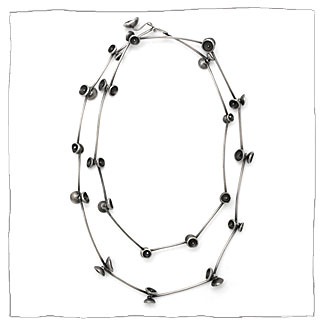 Constellation handmade silver necklace by Lisa Colby, metalsmith