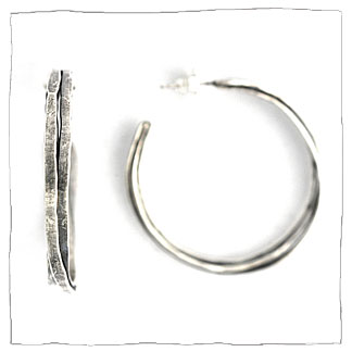 Continuity handmade silver earrings by Lisa Colby, metalsmith
